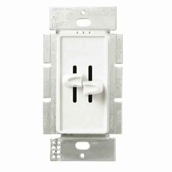 Lutron #S-2LH-WH 300W White 2SP Dimmer S-2LH-WH